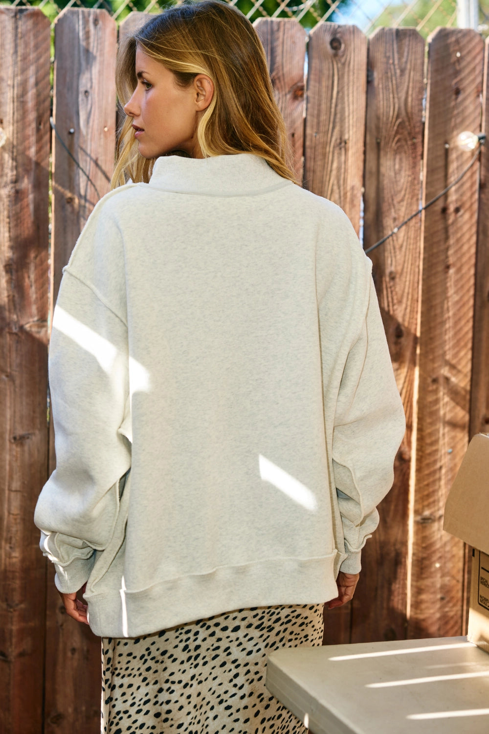 Bucketlist Jesus & God is Good Reversible Mock Neck Sweatshirt