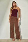 Halter Ring Detail Knit Top