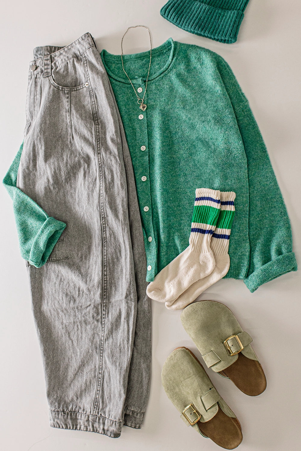 Very Jean Washed Denim Barrel Pants