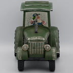 9"W Lighted Swirl Tractor w/ Farmer Santa