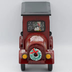 6"H Lighted Swirl Truck with Santa & Tree; Snowman Driver