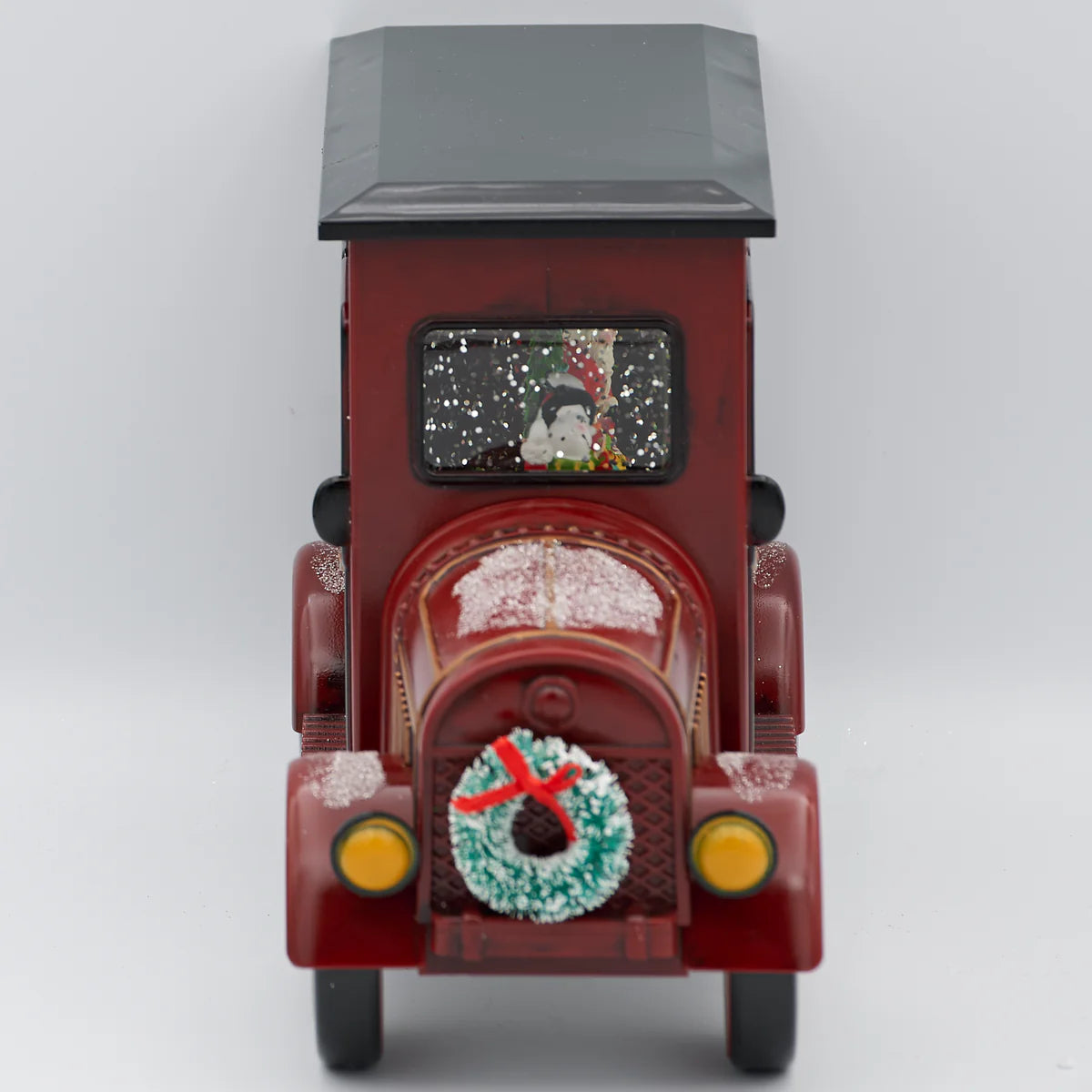 6"H Lighted Swirl Truck with Santa & Tree; Snowman Driver