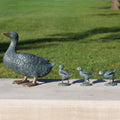 4 Piece Duck with Ducklings Statue Set