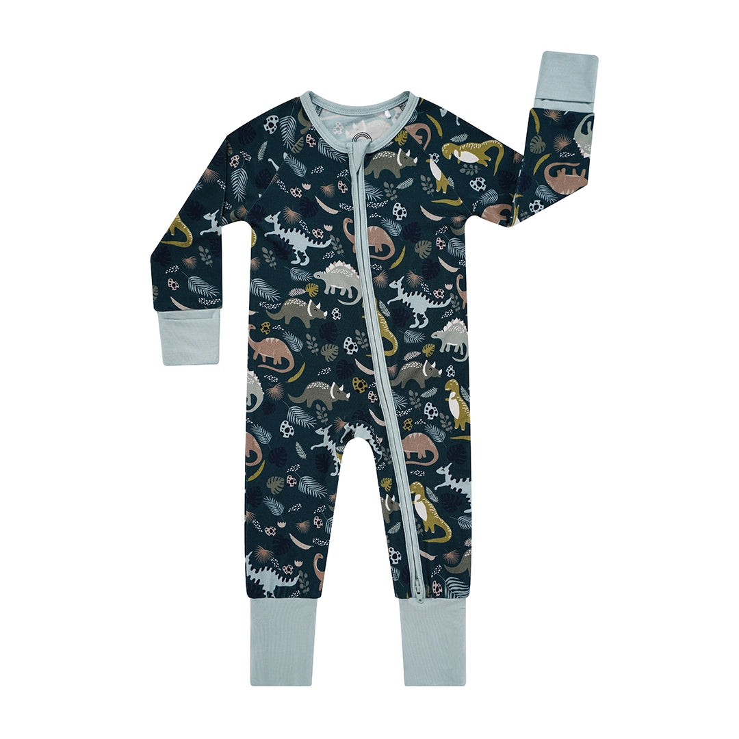Dino Bamboo Convertible Baby Pjs