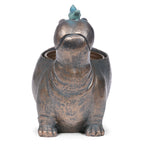 Hippo with Blue Bird Planter