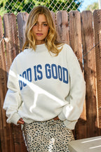 Bucketlist Jesus & God is Good Reversible Mock Neck Sweatshirt