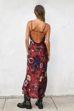 Fireplace Chevron Seam Open Back Dress