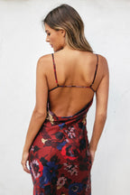 Fireplace Chevron Seam Open Back Dress