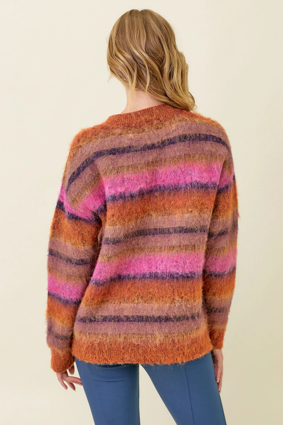 Mystree Multicolor Striped Sweater