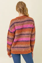 Mystree Multicolor Striped Sweater