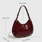 Studded Boston Shoulder & Handbag