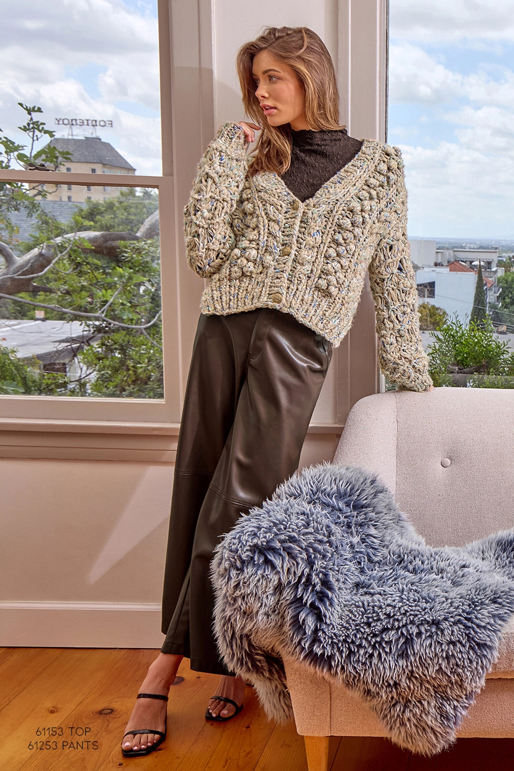 Mystree Flecked Chunky Cardigan