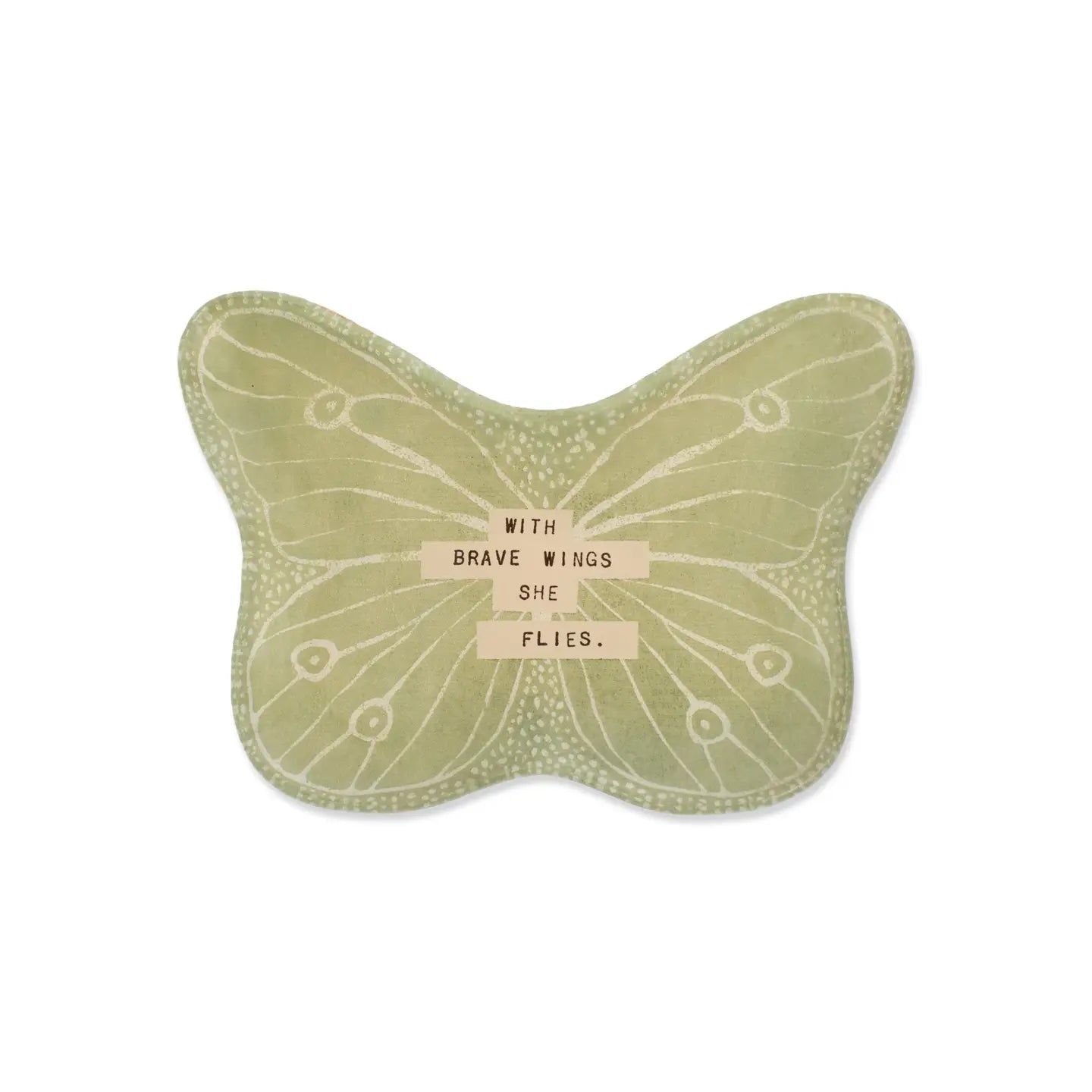 'With Brave Wings' Decoupage Plate