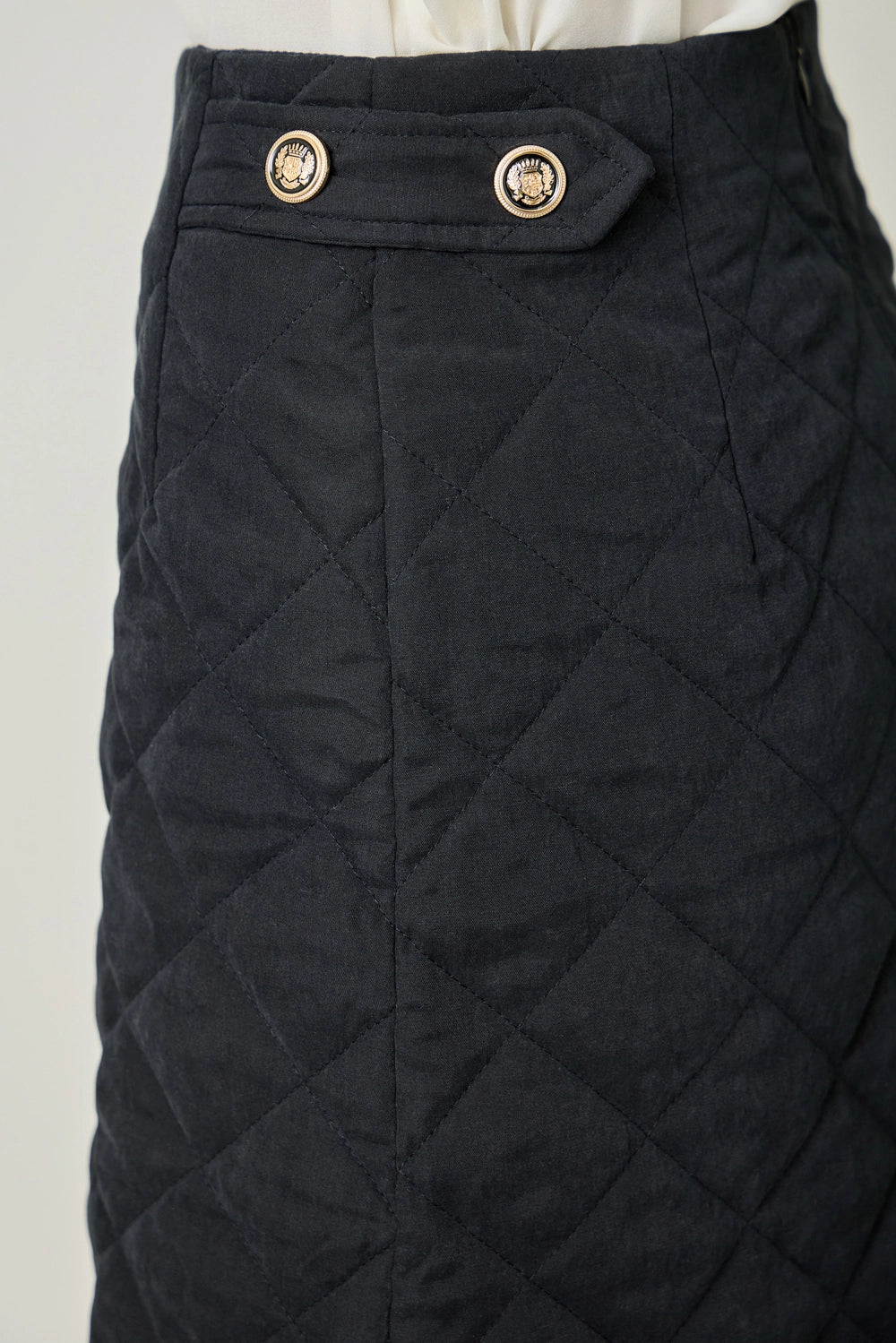 Mystree Black Quilted Mini Skirt