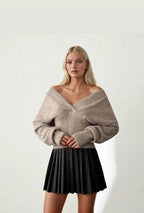 Anaz Crossover V-Neck Sweater