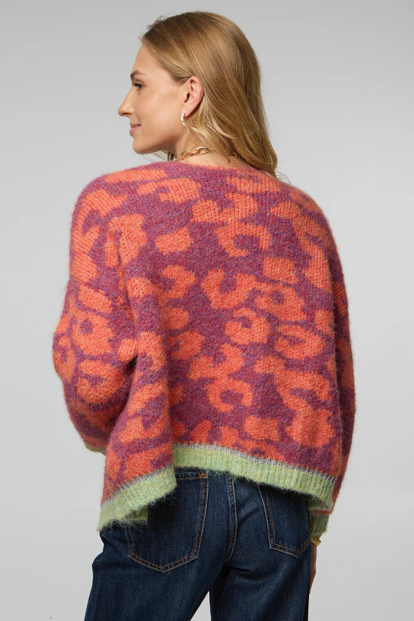 Animal Print Mohair Cardigan