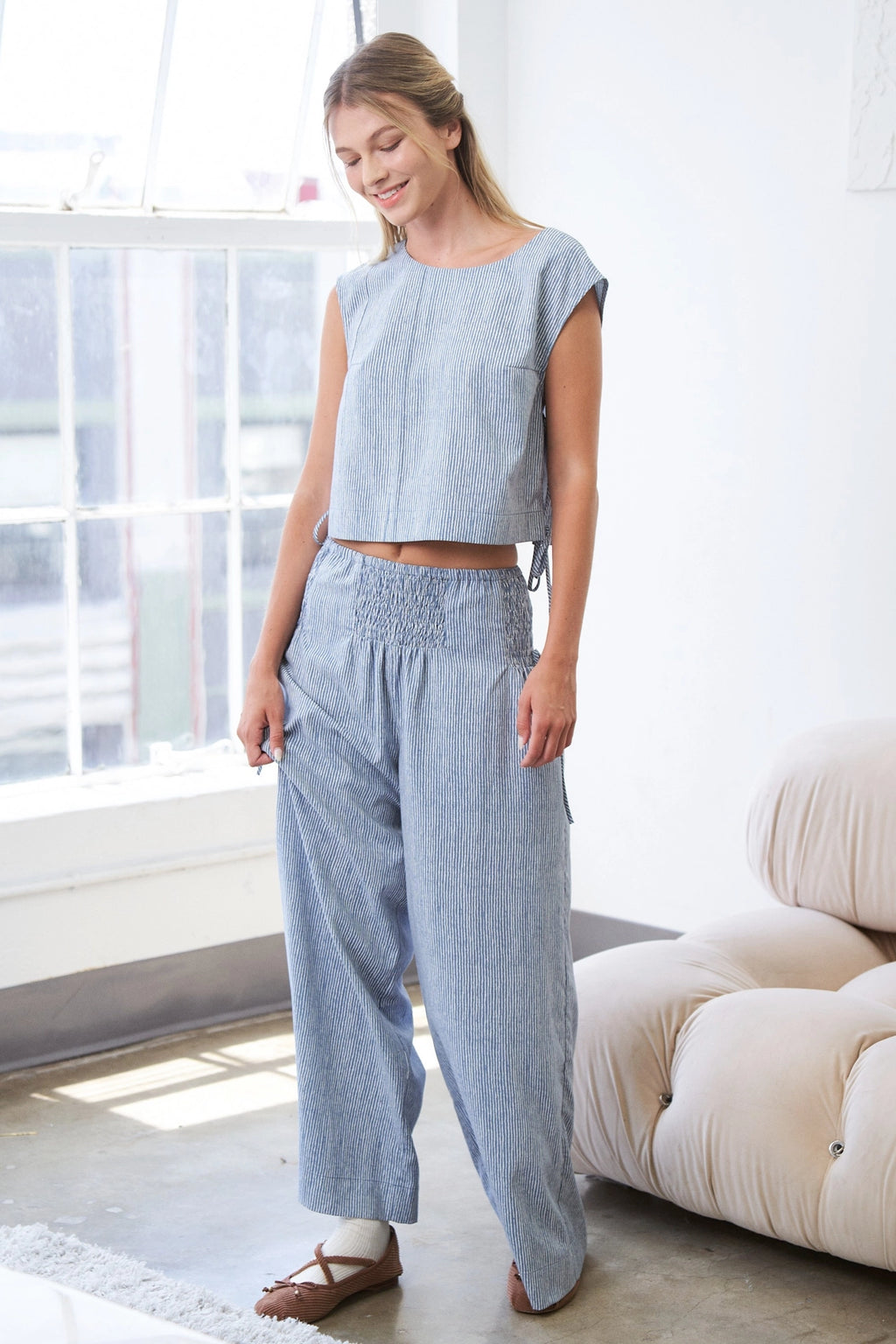Striped Linen Pants