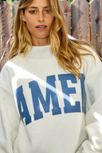 Bucketlist WWJD & Amen Reversible Mock Neck Sweatshirt