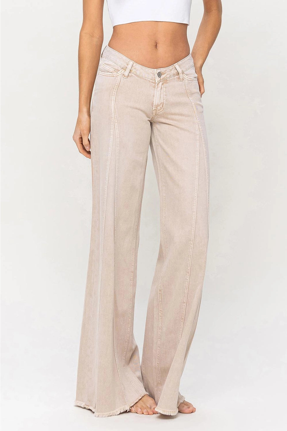 Flying Monkey Mesmerize Low Rise Baggy Jeans w/ Seam Detail