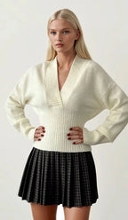 Anaz Crossover V-Neck Sweater