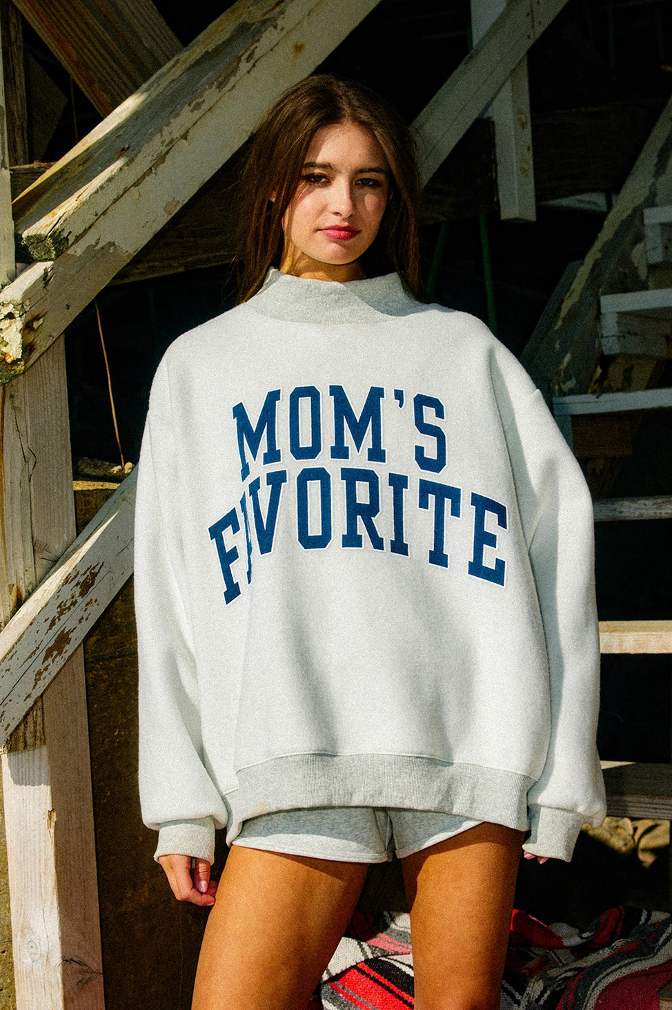 Bucketlist Dad's & Mom's Favorite Reversible Mock Neck