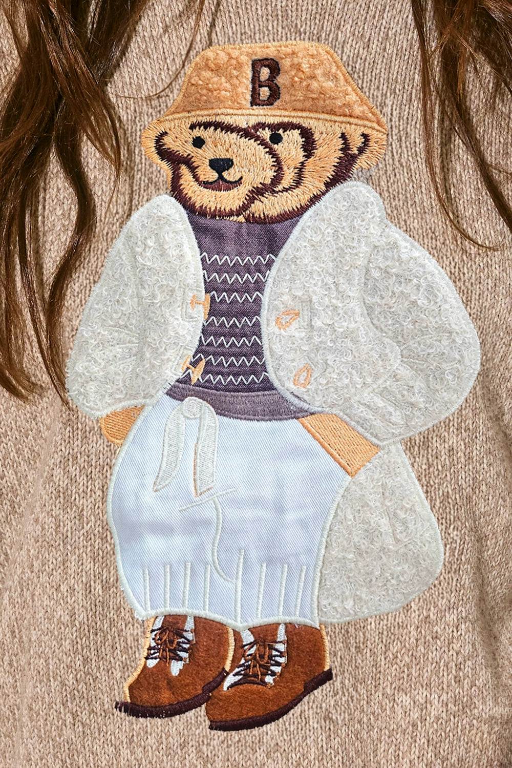 Bucketlist Teddy Bear Knit Sweater