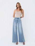 Flying Monkey Mid Rise Palazzo Twisted Seam Jeans