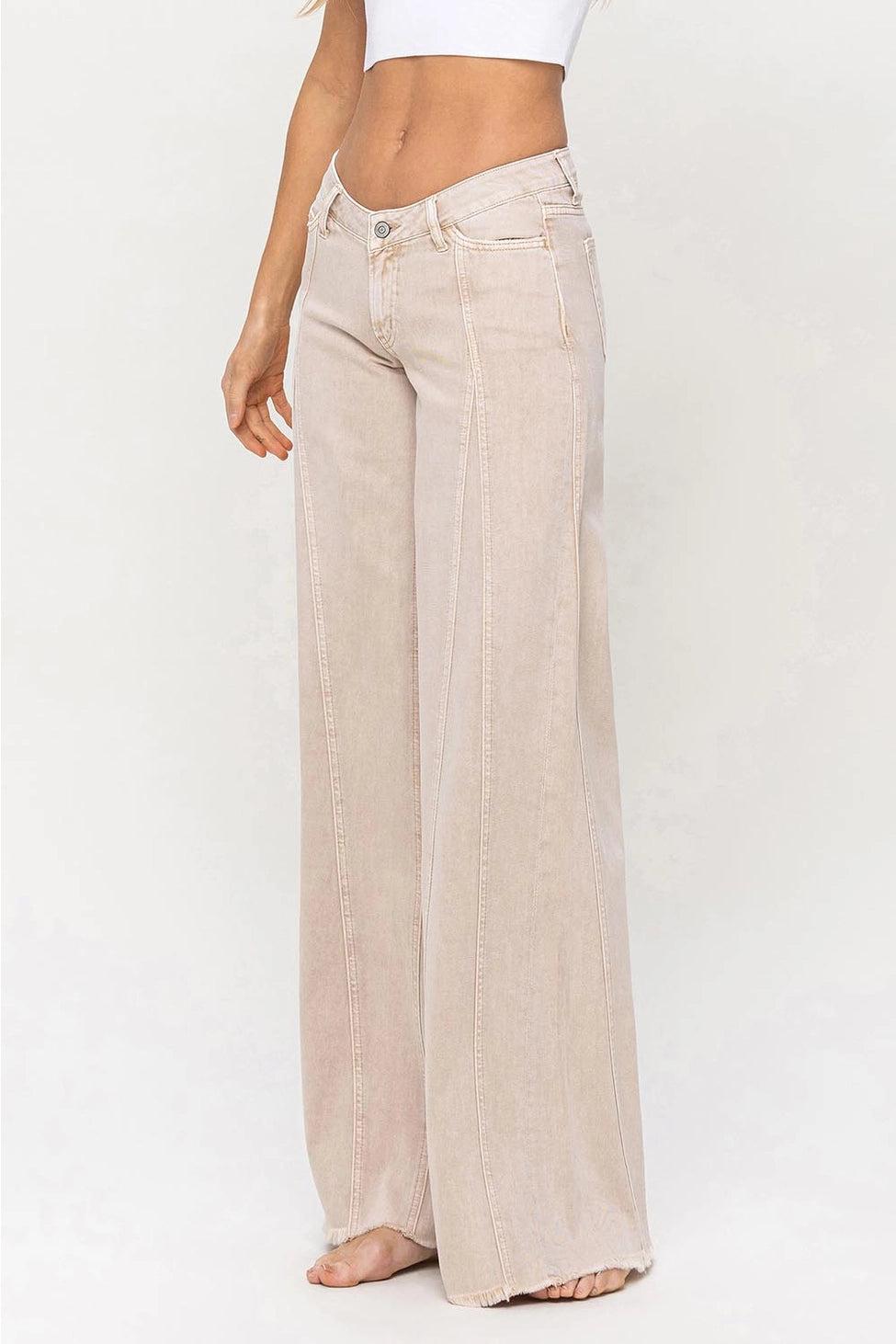 Flying Monkey Mesmerize Low Rise Baggy Jeans w/ Seam Detail
