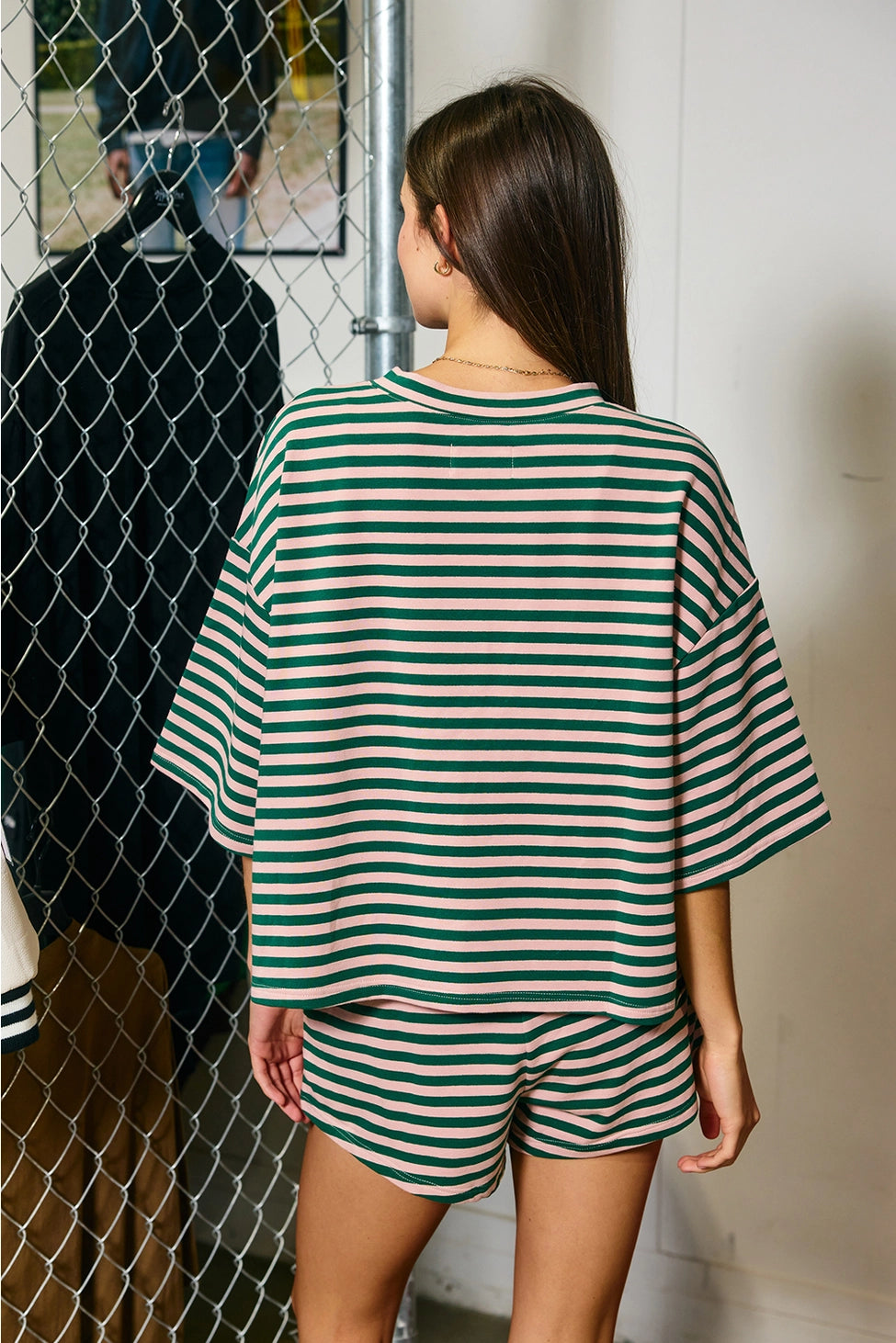 Bucketlist Oversized Striped Boxy Set