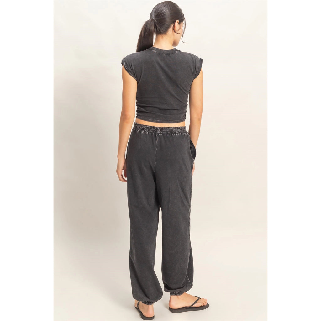 Rolled Sleeve Wrap Front Set
