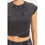 Rolled Sleeve Wrap Front Set