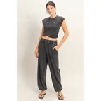 Rolled Sleeve Wrap Front Set