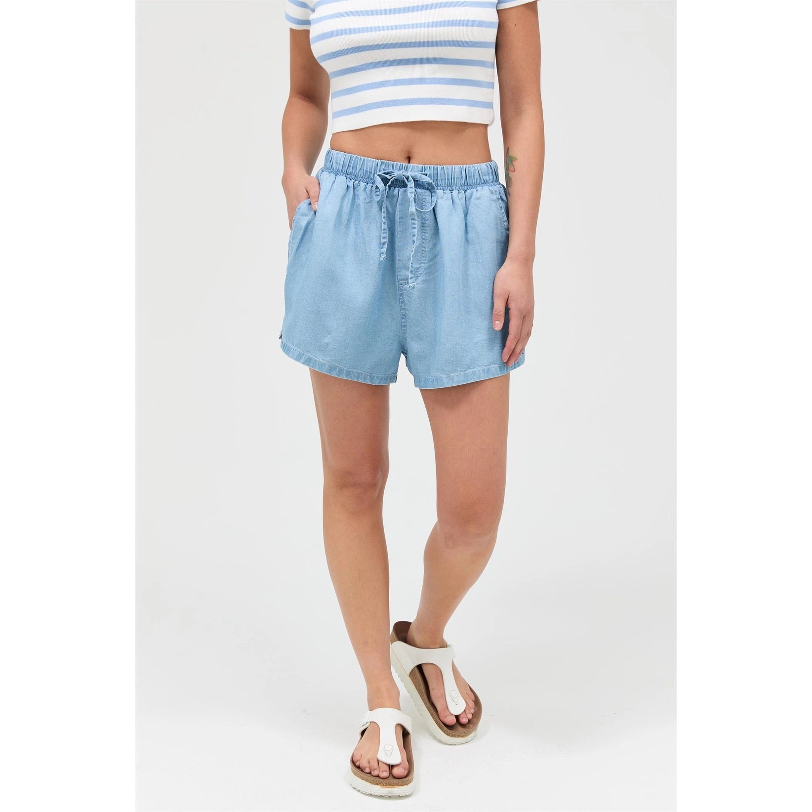 Lyocell Drawstring Shorts