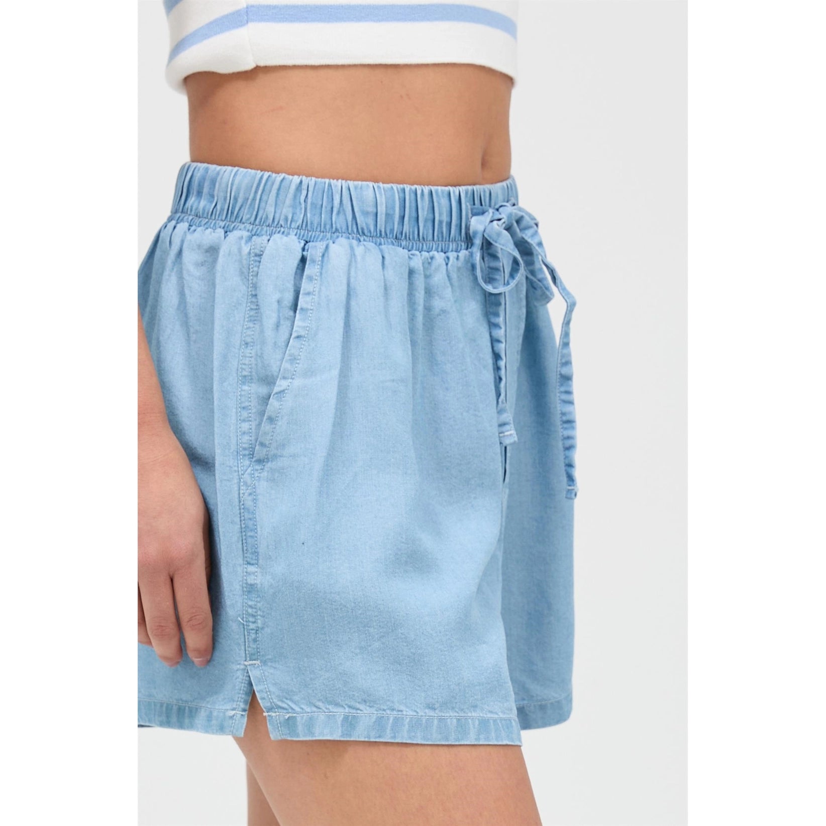 Lyocell Drawstring Shorts