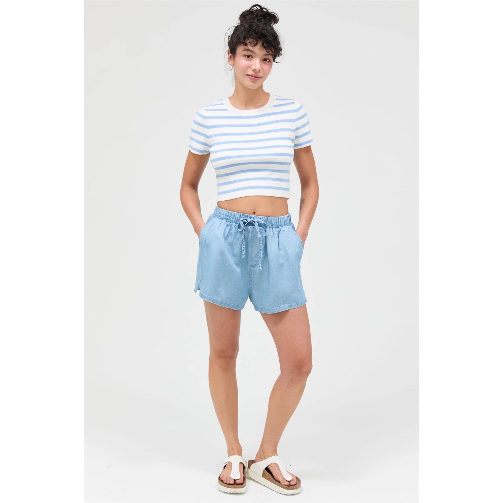 Lyocell Drawstring Shorts