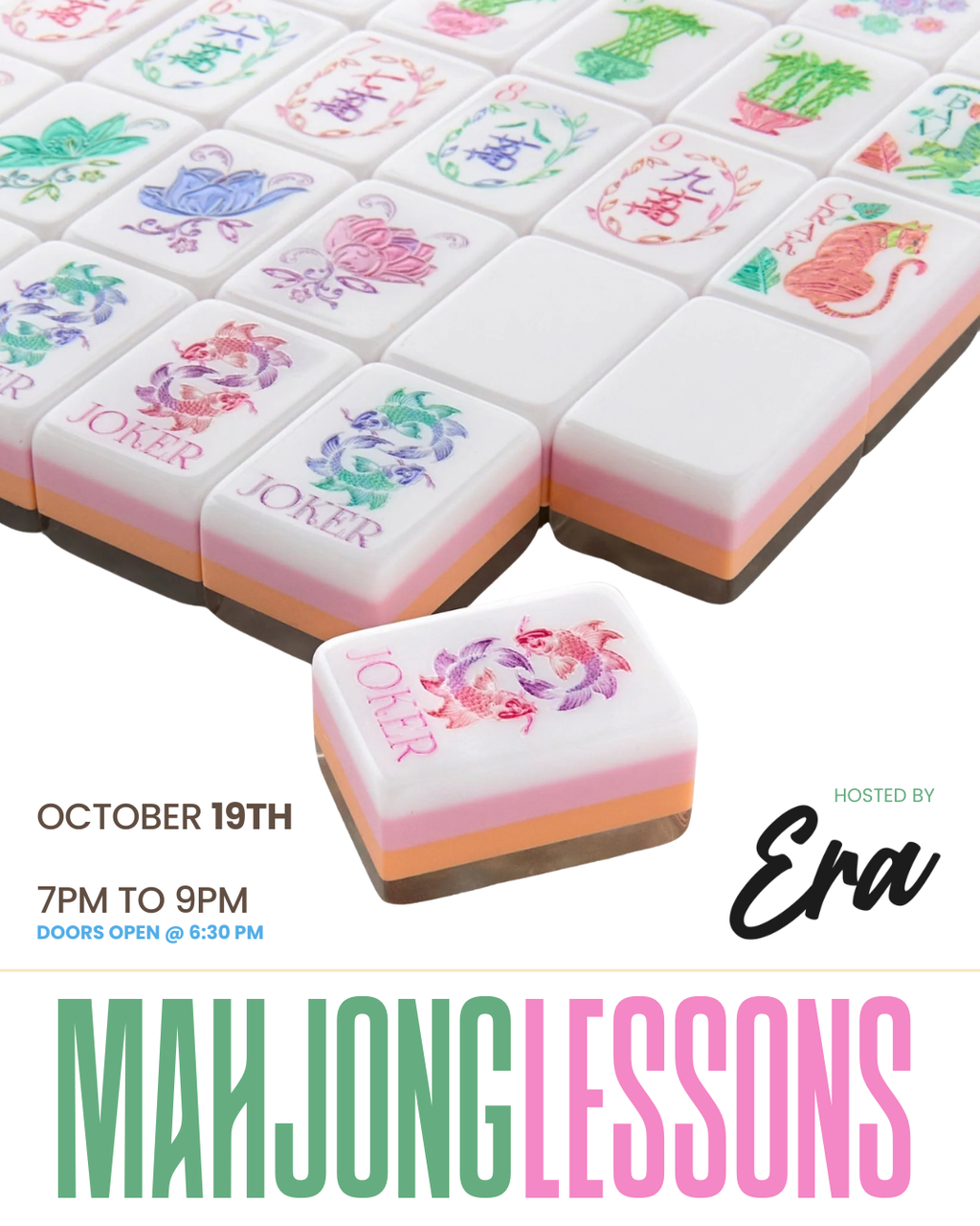 Mahjong Class Oct 19th