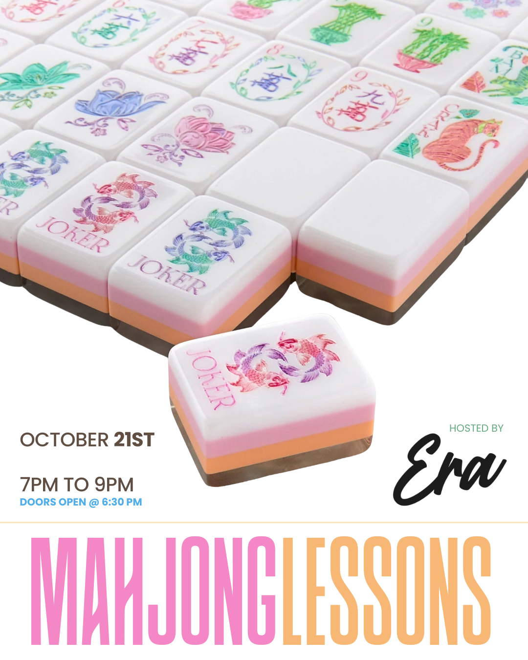 Mahjong Class Oct 21st
