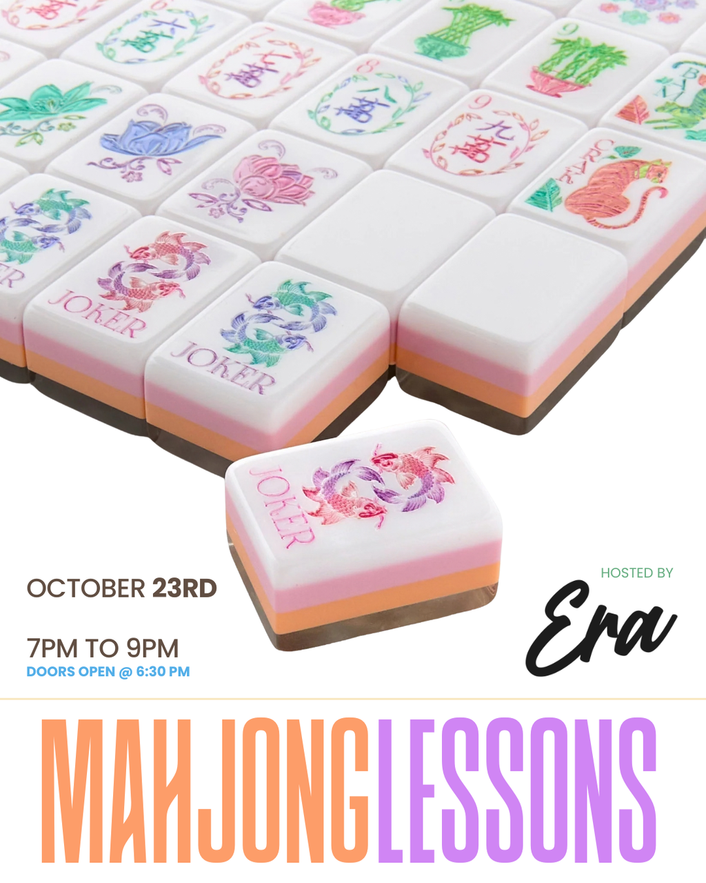 Mahjong Class Oct 23rd