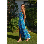 Clear Skies Front Button Maxi Dress