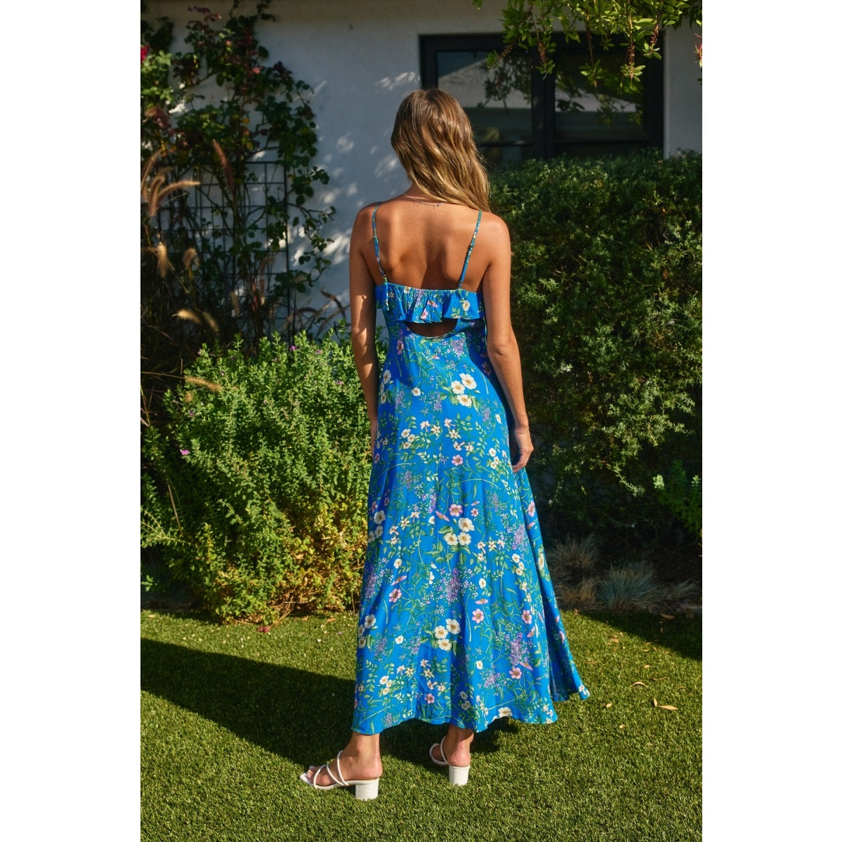 Clear Skies Front Button Maxi Dress