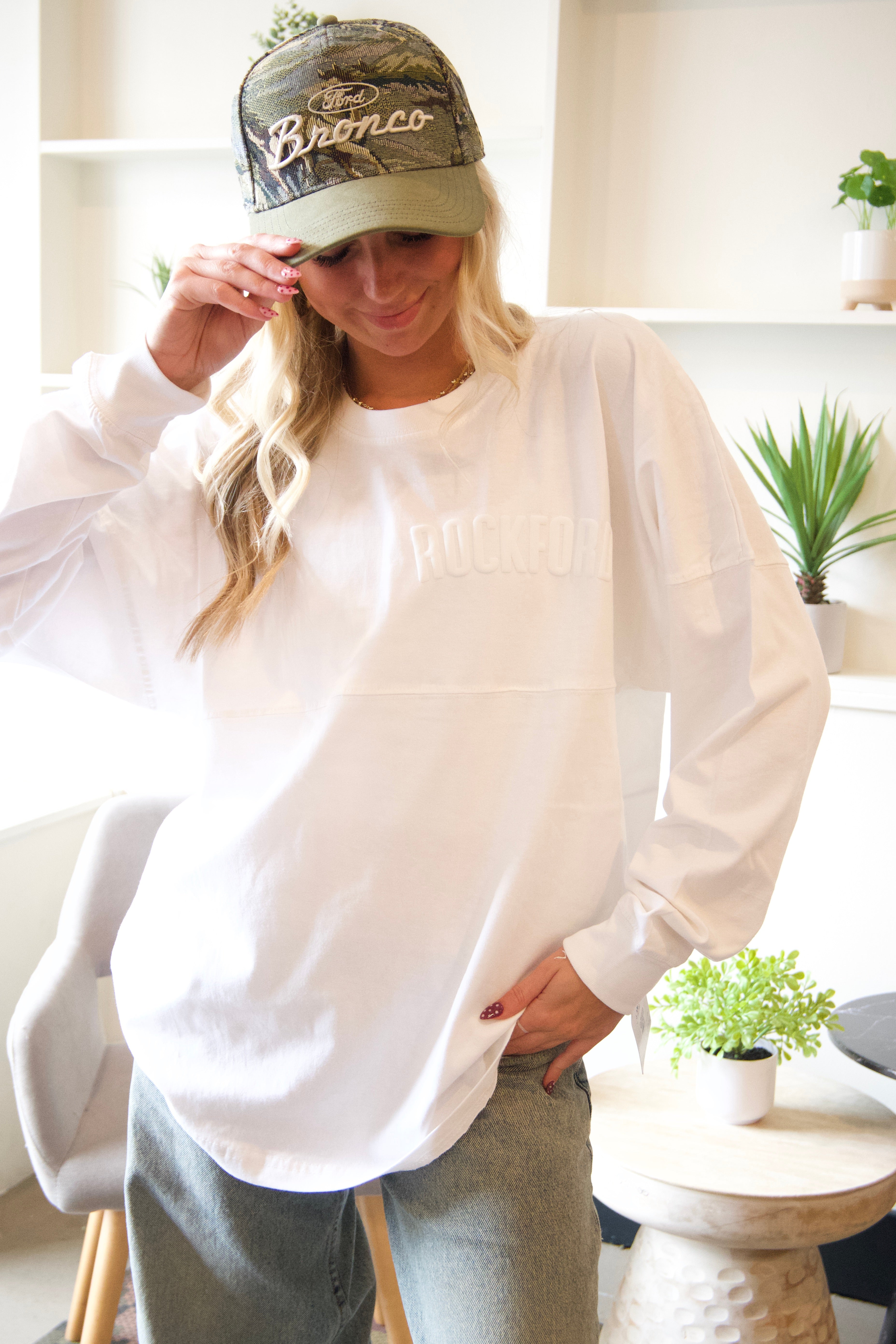 Rockford Embossed White Out Longsleeve