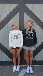 Support Live  Music crew neck