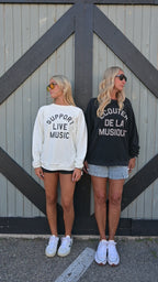 Support Live  Music crew neck