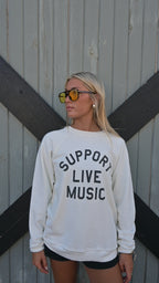 Support Live  Music crew neck