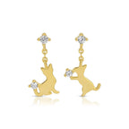 Splendid Iris Stud Earrings on Velvet Gift Tag