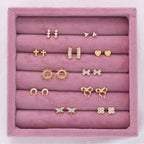 Splendid Iris Stud Earrings on Velvet Gift Tag