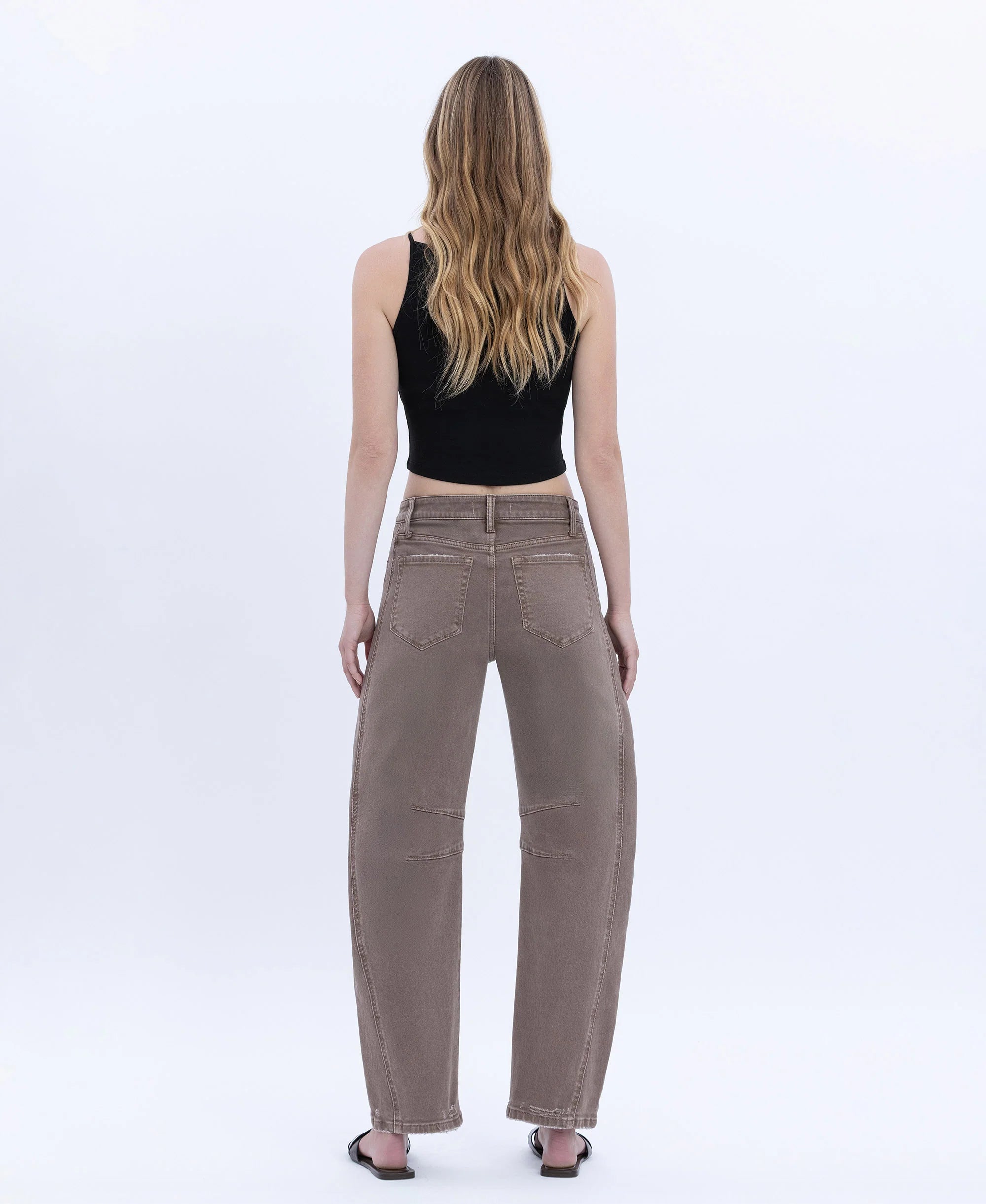 Flying Monkey High Rise Crop Barrel Jeans