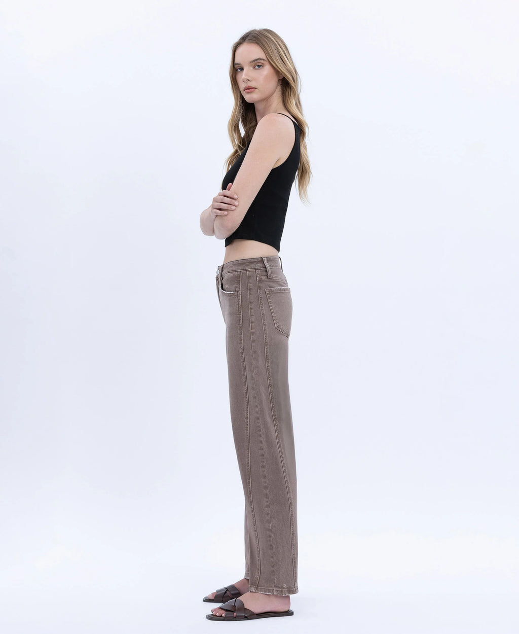 Flying Monkey High Rise Crop Barrel Jeans
