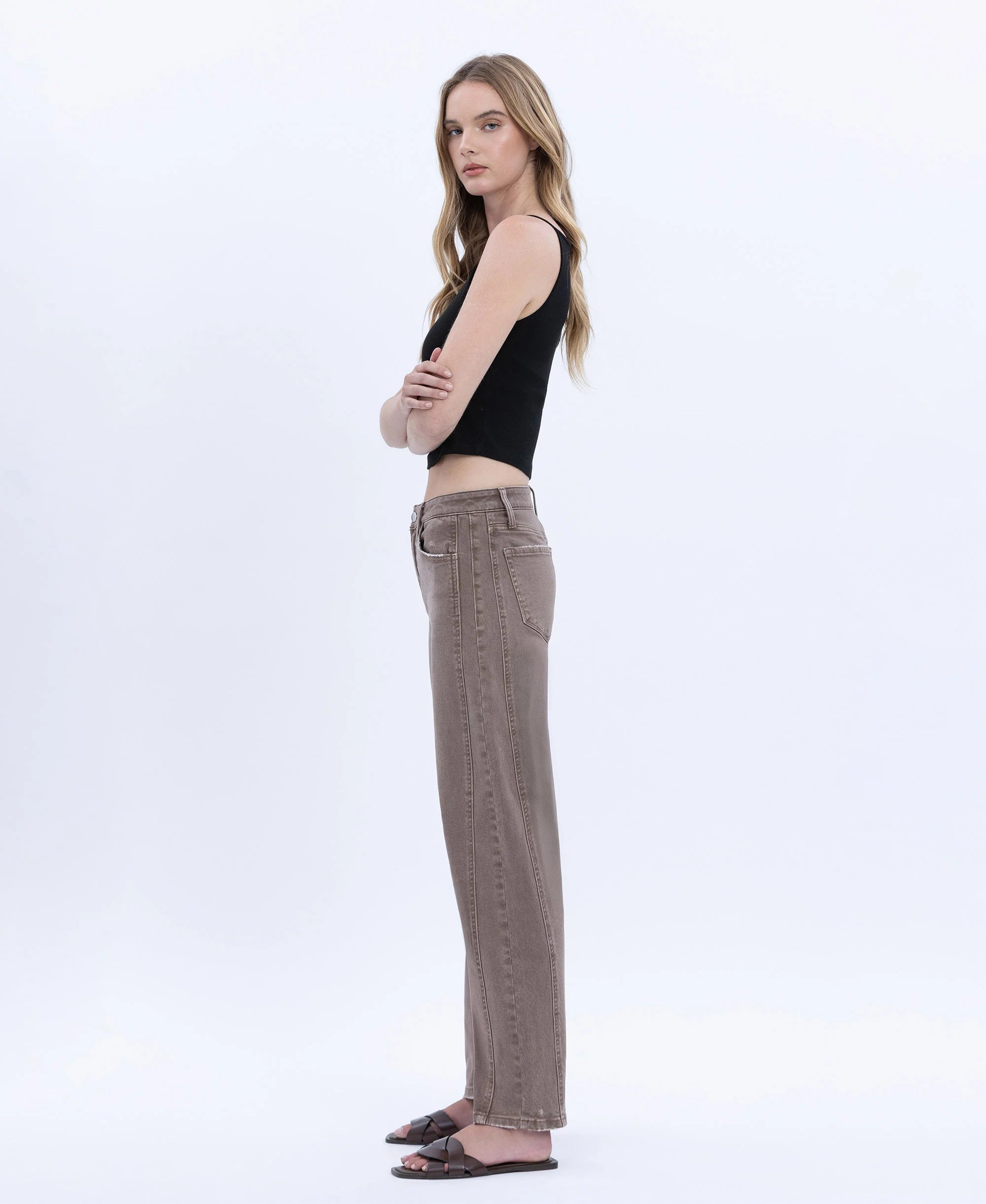 Flying Monkey High Rise Crop Barrel Jeans