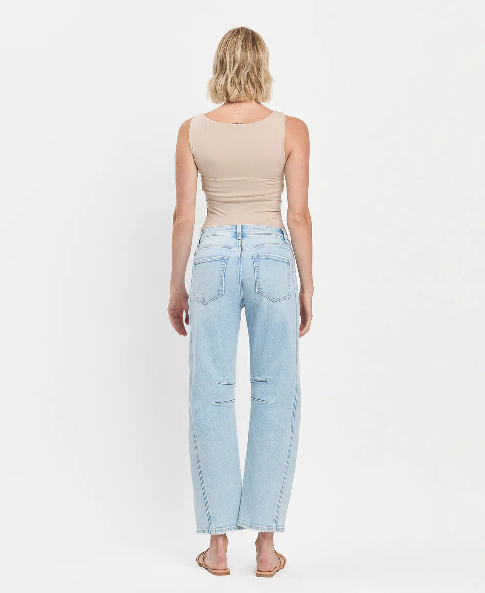 Flying Monkey Northern Lights High Rise Barrel Leg Jeans